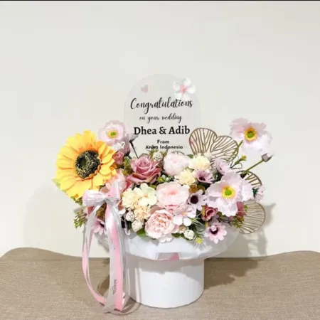 Bloom Box Akrilik Ucapan Wedding Solok Selatan